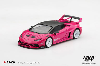 * PRE ORDER * MINI GT #1424 1/64 LB★WORKS Lamborghini Huracán GT Ruby Purple (LHD)