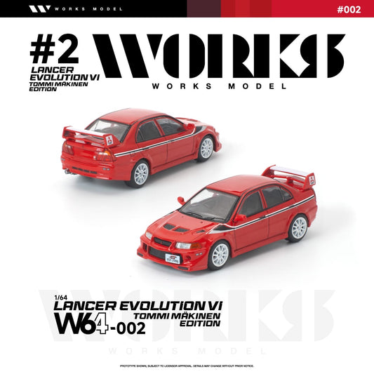 * PRE ORDER * Works 1:64 Evolution EVO VI Tommi Makinen Edition Red (W640002)