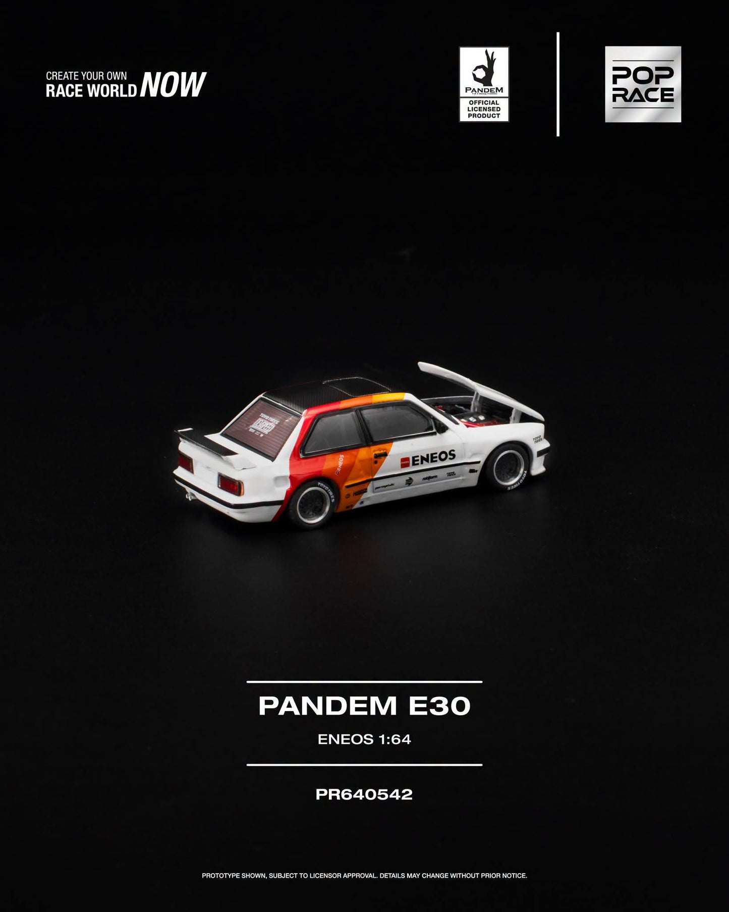 * PRE ORDER * POP RACE 1/64 PANDEM E30 ENEOS PR640542