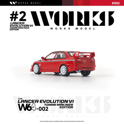 * PRE ORDER * Works 1:64 Evolution EVO VI Tommi Makinen Edition Red (W640002)
