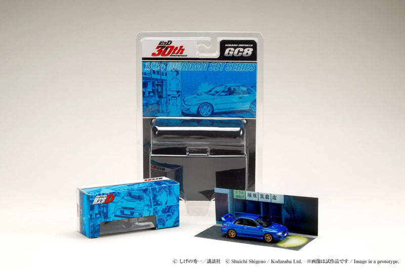 Hobby Japan 1/64 Initial D 30th Anniversary Subaru Impreza GC8 HJDMD0011 - Blue