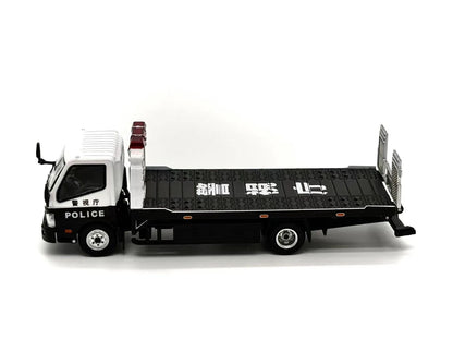 Unique Model 1/64 Hino 300 Dutro Flat Bed Truck (RHD) - Japan Police