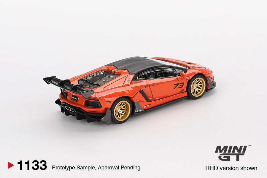 MINI GT #1135 1/64 LB★WORKS Lamborghini Aventador Limited Edition Orange MDX 2025 (RHD)
