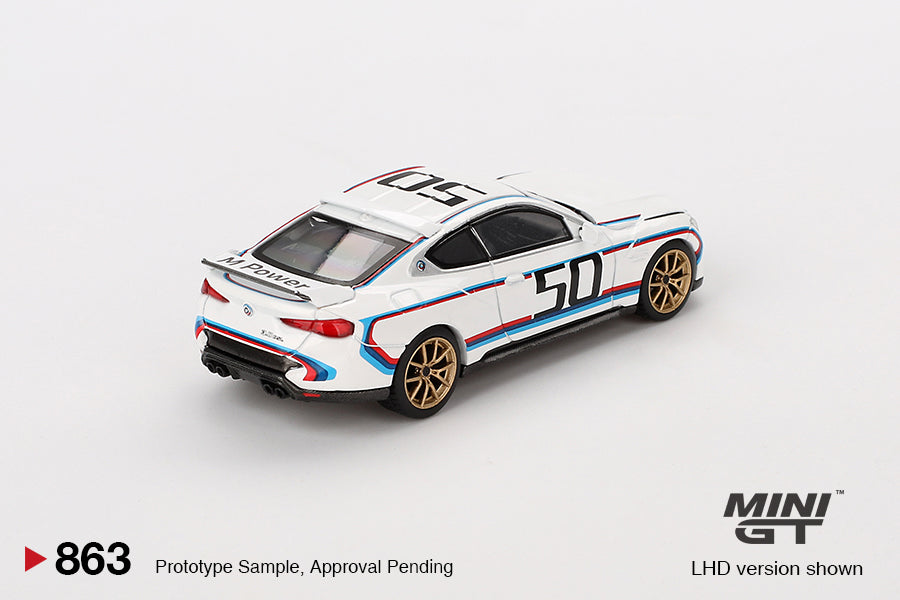 MINI GT #863 1/64 BMW 3.0 CSL White (RHD)