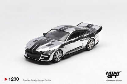 * PRE ORDER * MINI GT #1230 1/64 Shelby GT500 Dragon Snake Concept Chrome Silver (LHD)