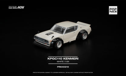 * PRE ORDER * POP RACE 1/64 KPGC110 Kenmeri White  PR640210