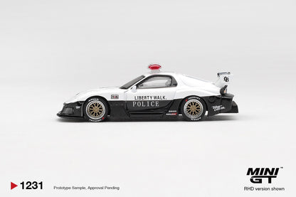 * PRE ORDER * MINI GT #1231 1/64 MAZDA RX-7 LB-Super Silhouette Police (RHD)