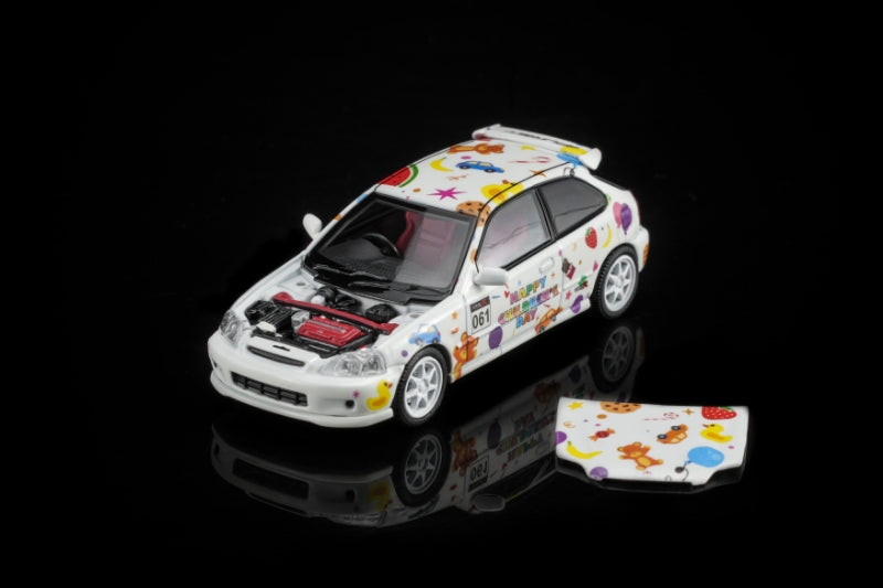 MOTORHELIX 1/64 CHILDREN DAY EXCLUSIVE RWB 993 / HONDA CIVIC TYPE R EK9