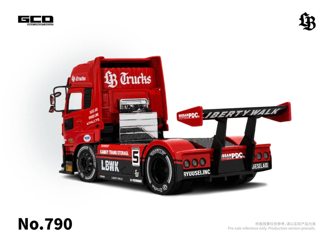 * PRE ORDER * GCD 1:64 Diecast Model
Mitsubishi & LBWK LB-Trucks Fuso Super Great / LB-Trucks UD QUON Head Super Silhouette