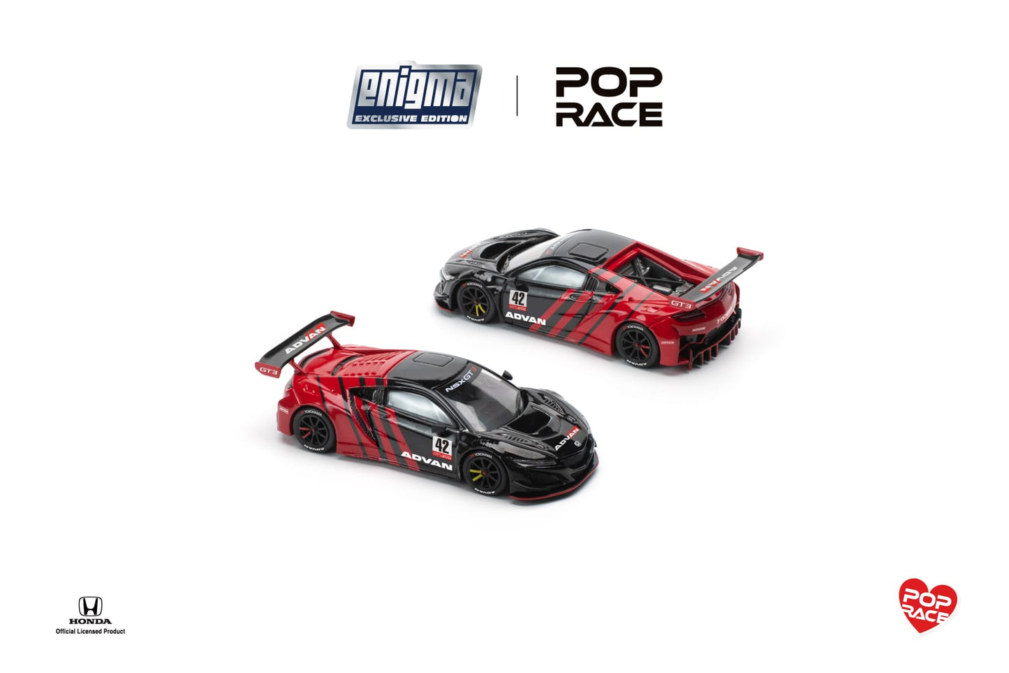 * PRE ORDER * Pop Race x Enigma Honda NSX GT3 EVO22 - ADVAN (PRE011) Blister Card Version