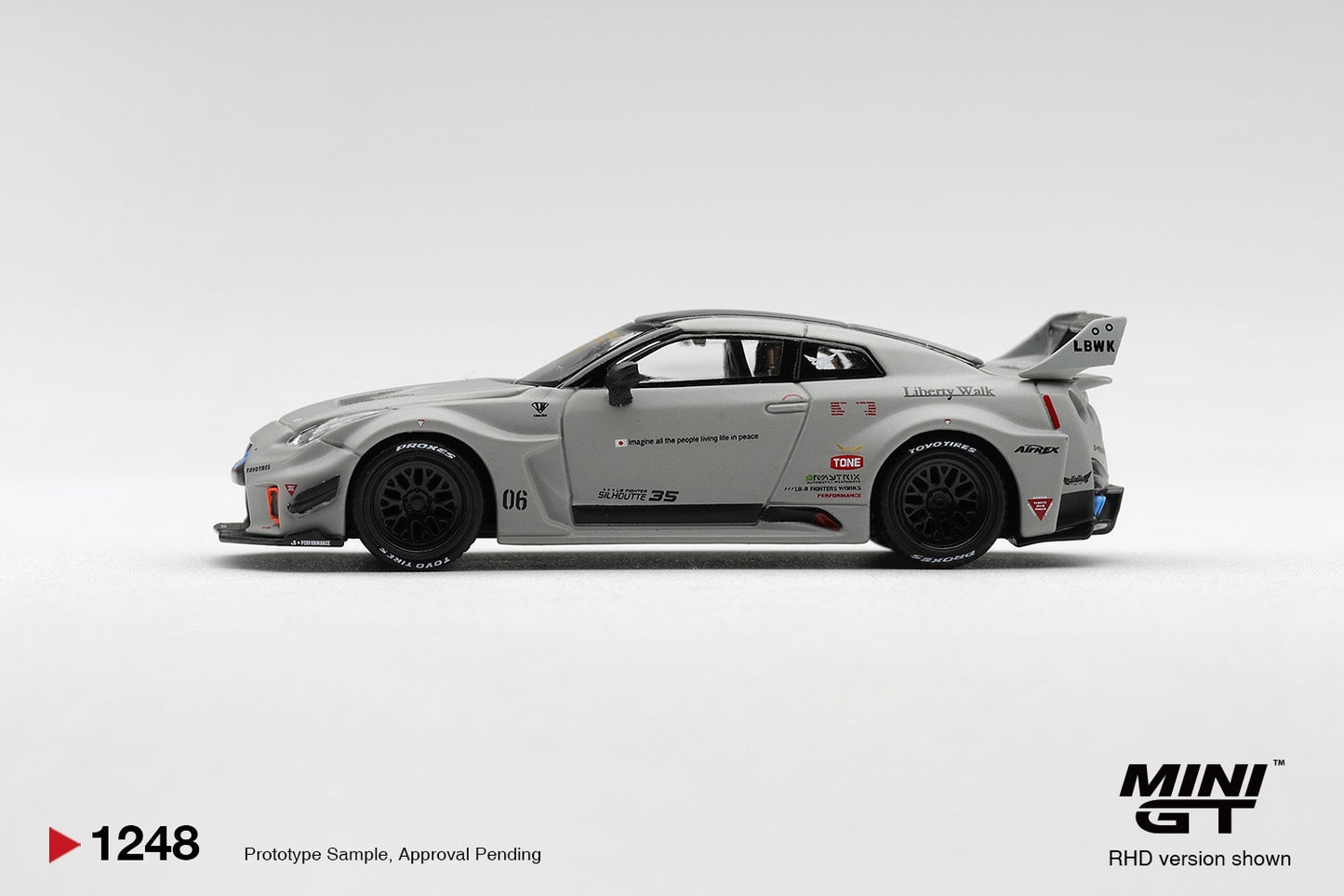 * PRE ORDER * MINI GT #1248 1/64 NISSAN LB-Silhouette WORKS GT 35GT-RR Ver.1 Matt Grey (RHD)