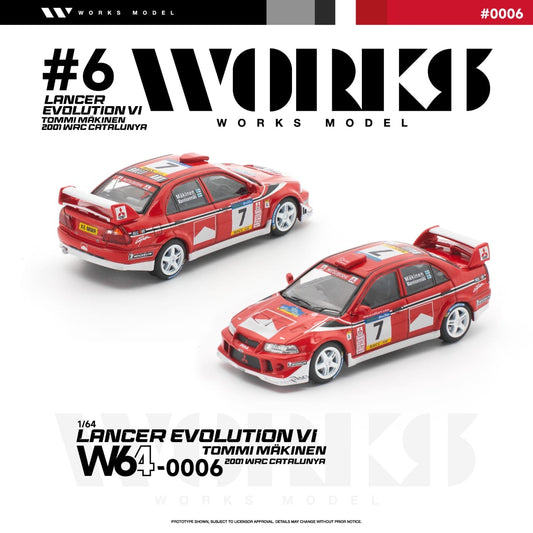* PRE ORDER * Works 1:64 Evolution EVO VI Tommi Makinen Edition Red (W640002)