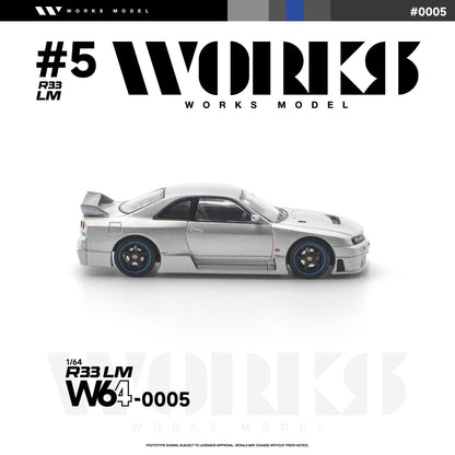 * PRE ORDER * Works 1:64 Skyline R33 LM Silver (W640005)