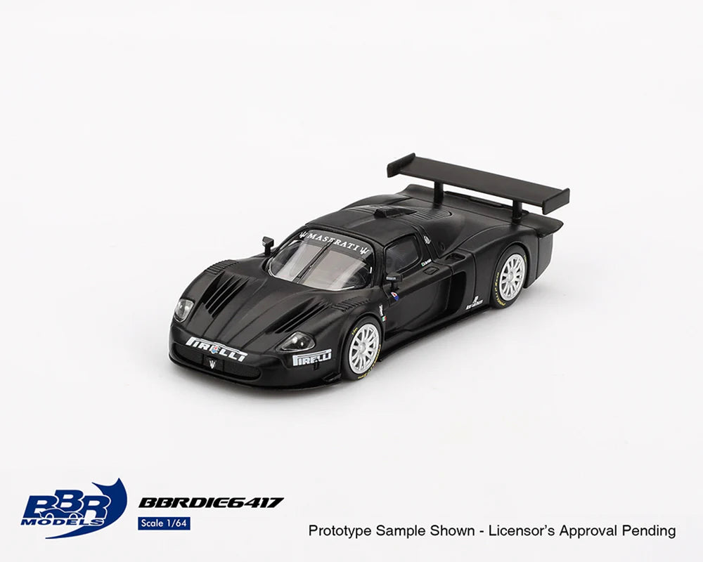 BBR Models 1/64 Maserati MC12 Competizione Test Fiorano 2004- Matte Black BBRDIE6417