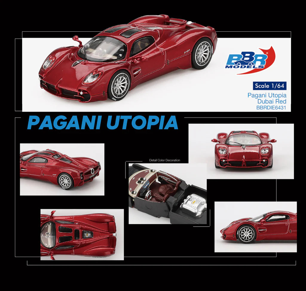 BBR MODELS 1/64 Pagani Utopia Dubai Red