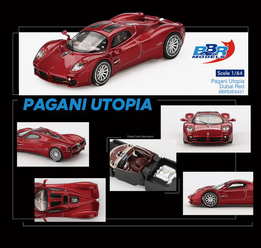 BBR MODELS 1/64 Pagani Utopia Dubai Red