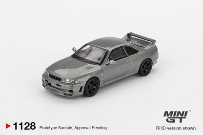 MINI GT #1128 1/64 NISSAN Skyline GT-R Dark Metal Gray (NISMO BCNR33 CRS Version) (RHD)