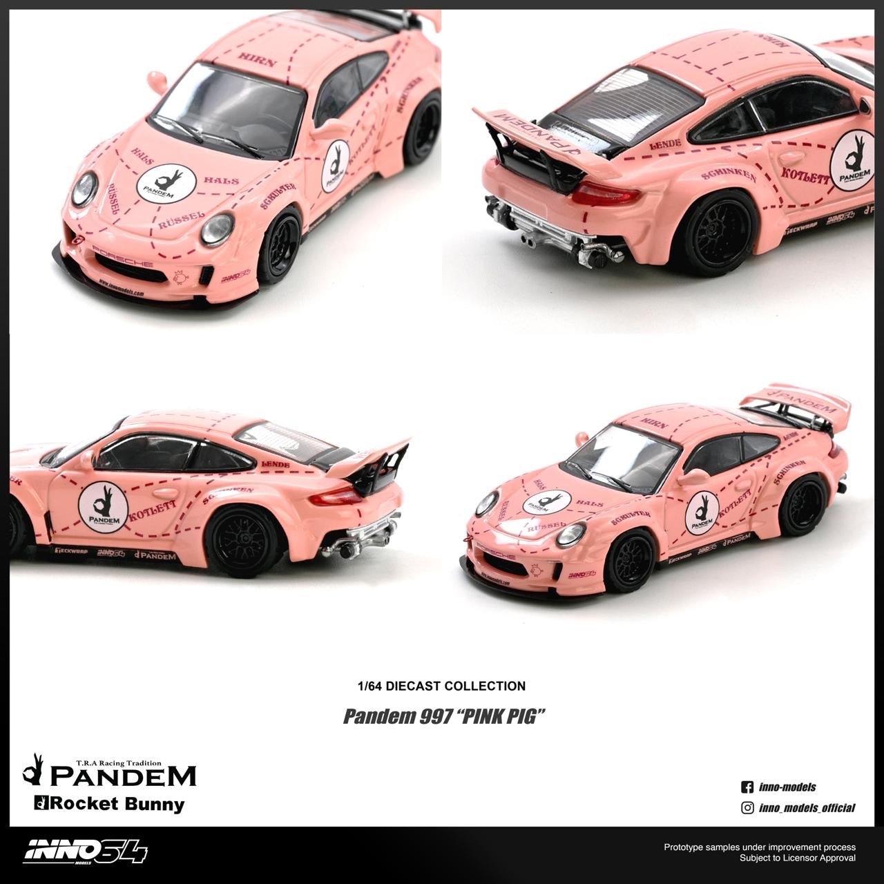 * PRE ORDER * INNO64 1/64 PANDEM 997 PINK PIG