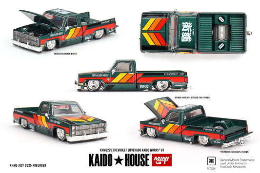 * PRE ORDER * [ Kaido House x MINI GT ] 1/64 Chevrolet Silverado KAIDO WORKS V3 KHMG226