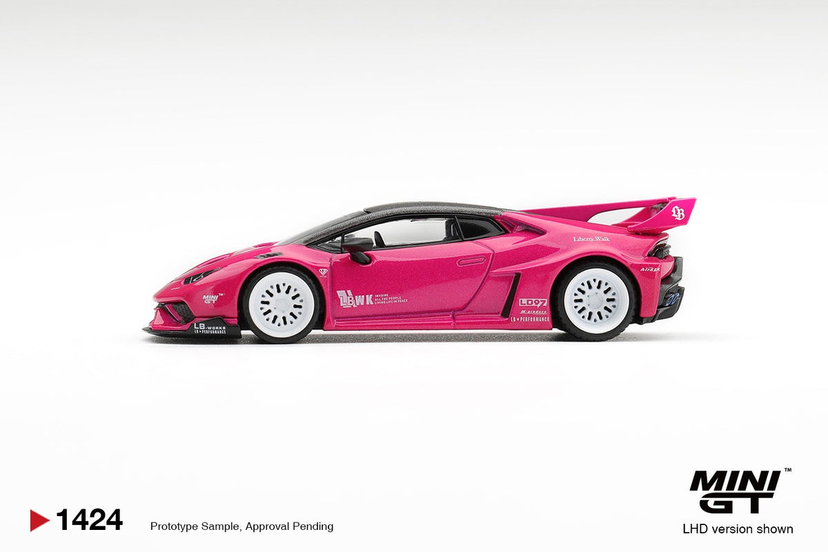 * PRE ORDER * MINI GT #1424 1/64 LB★WORKS Lamborghini Huracán GT Ruby Purple (LHD)