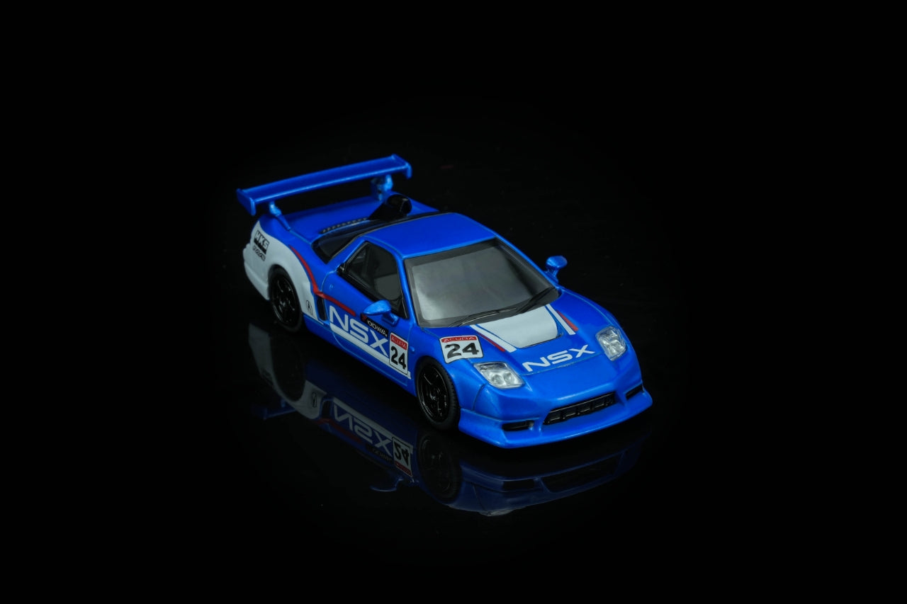 * PRE ORDER * MOTORHELIX 1/64 HONDS NSX-R GT BLUE & WHITE RACING LIVERY M65522