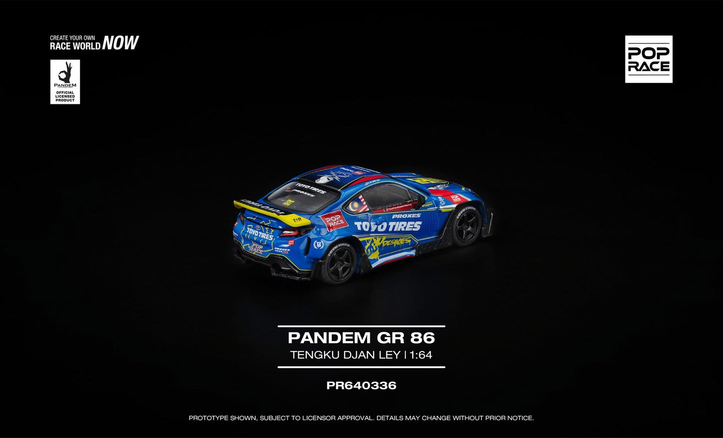 * PRE ORDER * POP RACE 1/64 PANDEM GR 86 TENGKU DJAN LEY PR640336