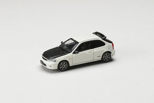 JDM64 1/64 Honda Civic EK9 (HJDM001) JDM Version - White Carbon-Hood(03)