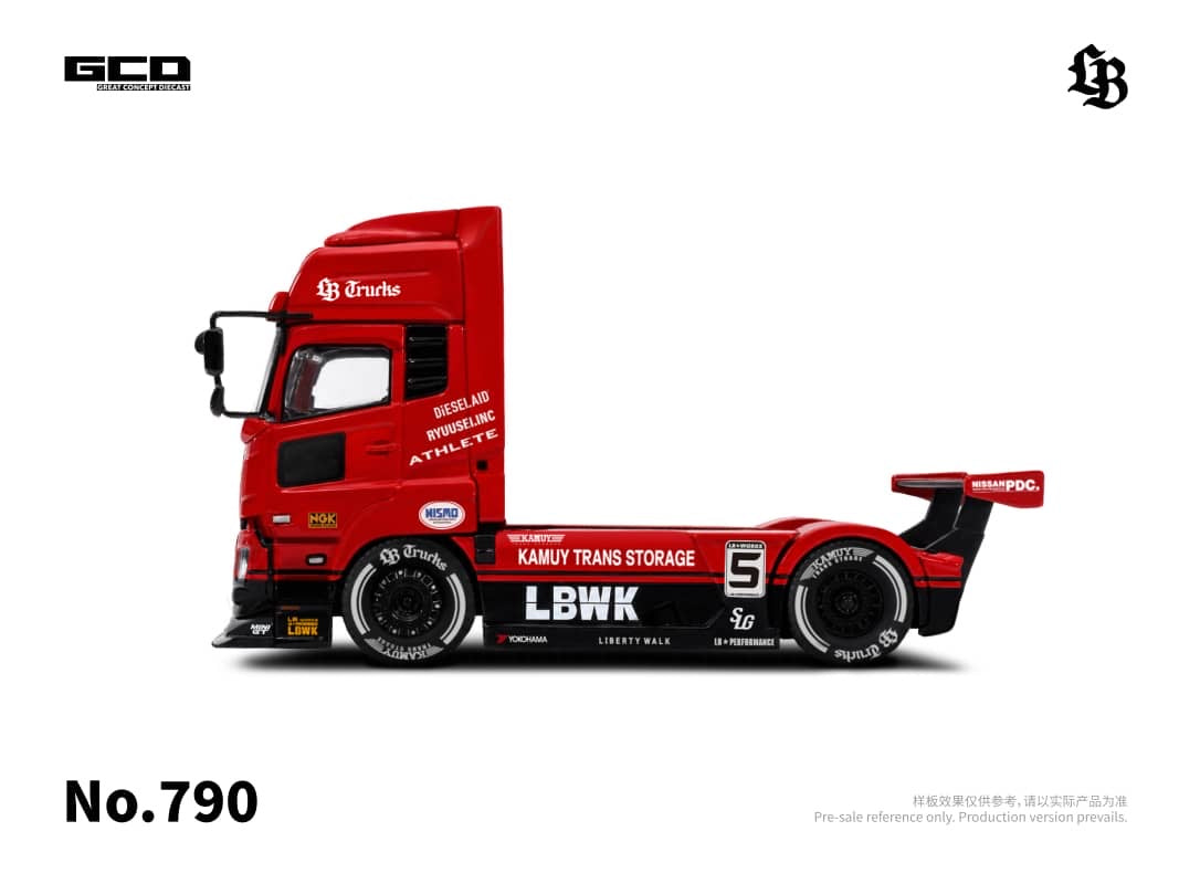 * PRE ORDER * GCD 1:64 Diecast Model
Mitsubishi & LBWK LB-Trucks Fuso Super Great / LB-Trucks UD QUON Head Super Silhouette