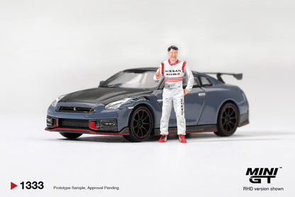 * PRE ORDER * MINI GT #1333 1/64 Nissan GT-R Nismo 2024 Tsukuba Production Car Lap Record W / Matsuda Figure Tsugio Matsuda Collection (RHD)