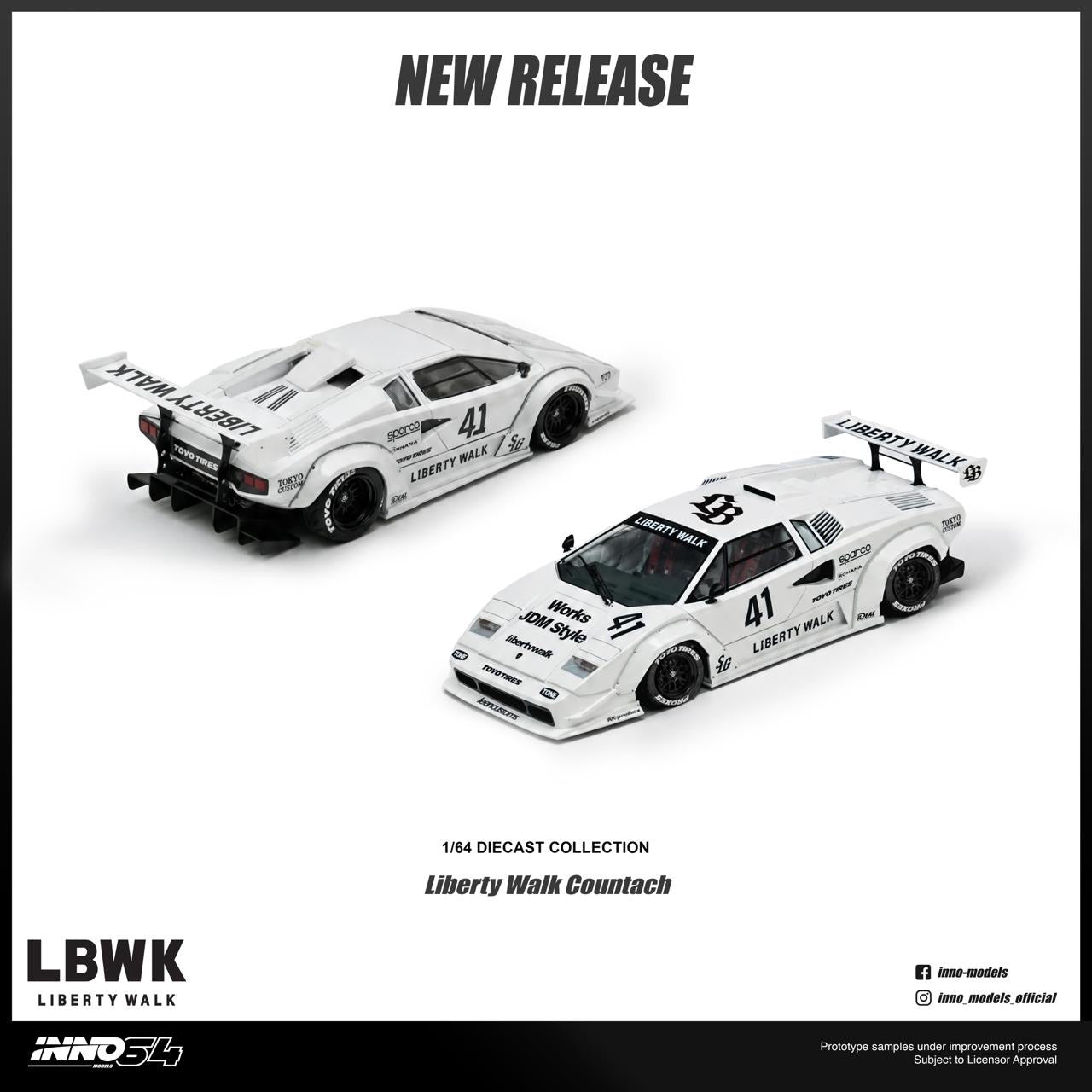 * PRE ORDER * INNO64 1/64 LIBERTY WALK COUNTACH