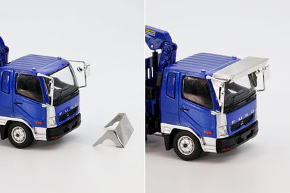 * PRE ORDER * GCD 1/64 Mitsubishi Fuso Licensed Products - Fighter Boom Lifter Crane Truck Blue (KS-082-634)