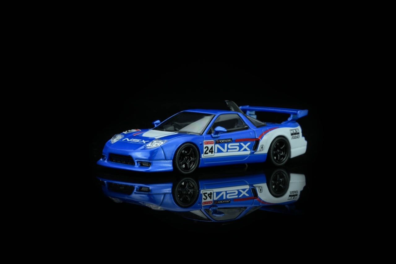 * PRE ORDER * MOTORHELIX 1/64 HONDS NSX-R GT BLUE & WHITE RACING LIVERY M65522