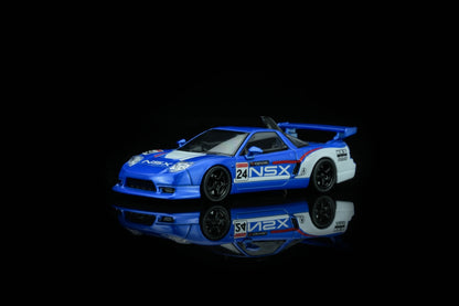 * PRE ORDER * MOTORHELIX 1/64 HONDS NSX-R GT BLUE & WHITE RACING LIVERY M65522