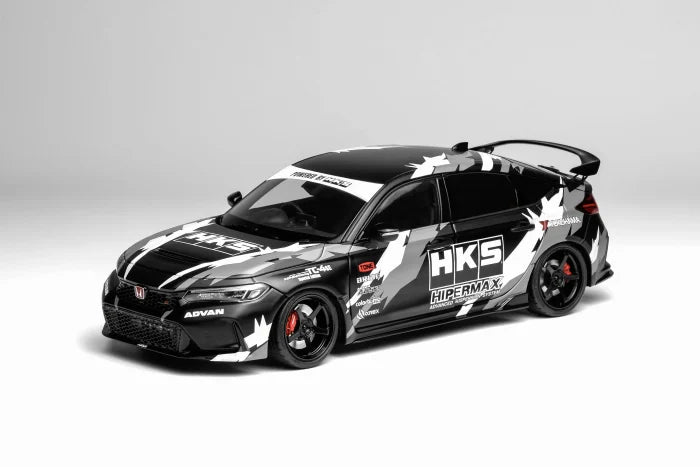 MOTORHELIX 1/18 Honda Civic TYPE R (FL5) Ultimate Edition Matte Black HKS