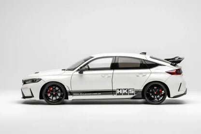 MOTORHELIX 1/18 Honda Civic TYPE R (FL5) HKS Livery Championship White M85317