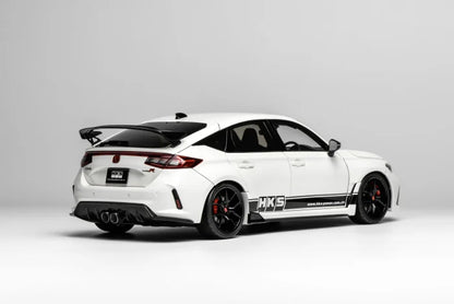 MOTORHELIX 1/18 Honda Civic TYPE R (FL5) HKS Livery Championship White M85317
