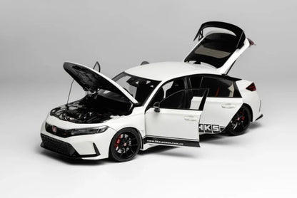 MOTORHELIX 1/18 Honda Civic TYPE R (FL5) HKS Livery Championship White M85317