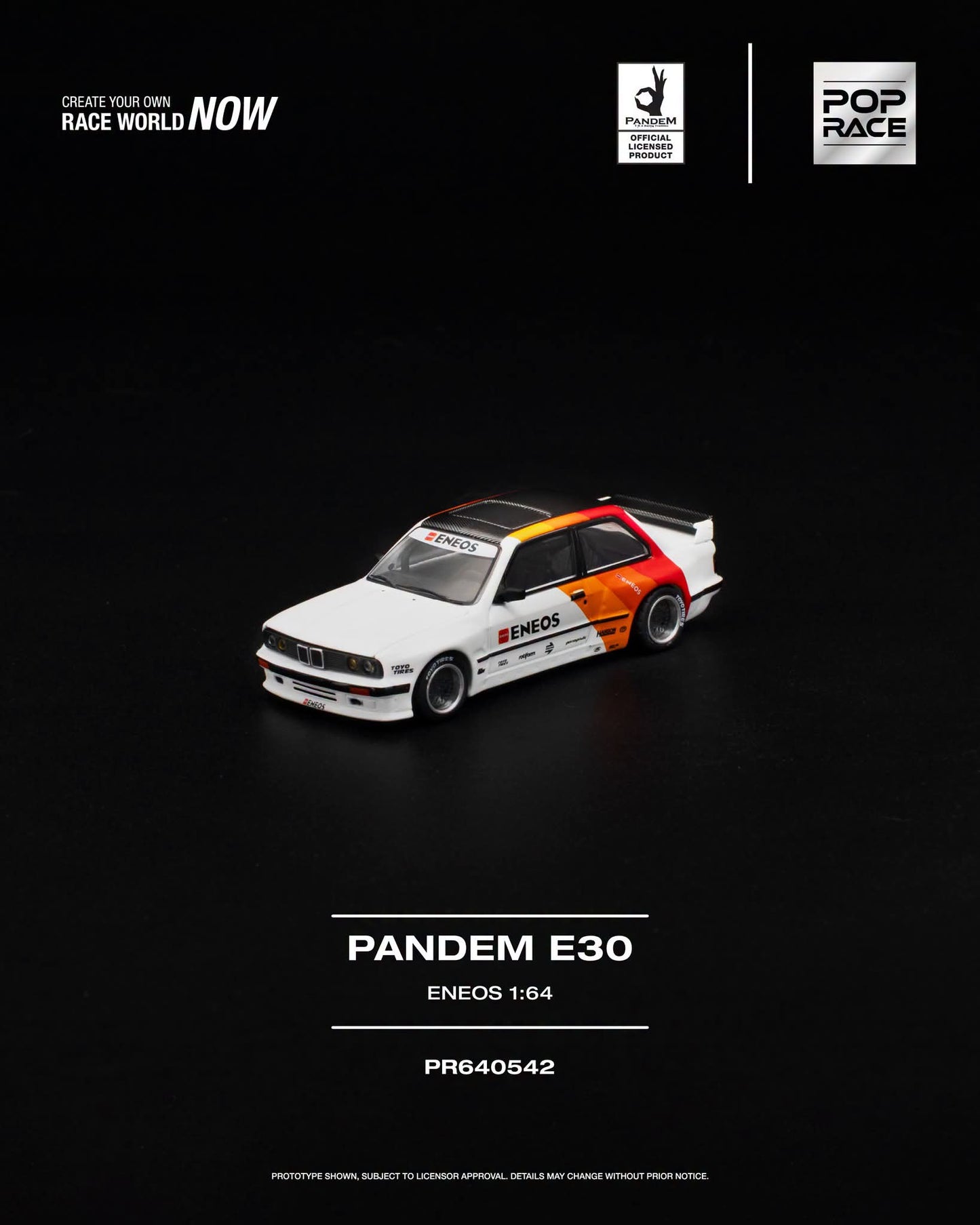 * PRE ORDER * POP RACE 1/64 PANDEM E30 ENEOS PR640542