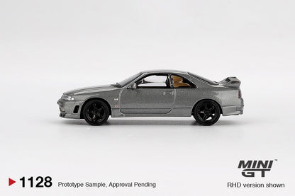 MINI GT #1128 1/64 NISSAN Skyline GT-R Dark Metal Gray (NISMO BCNR33 CRS Version) (RHD) * BLISTER PACK *