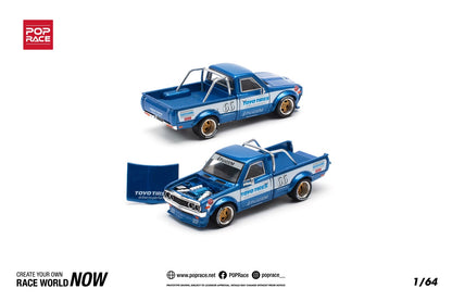 * PRE ORDER * POPRACE 1/64  PANDEM DATSUN 620 BLUE PR640217