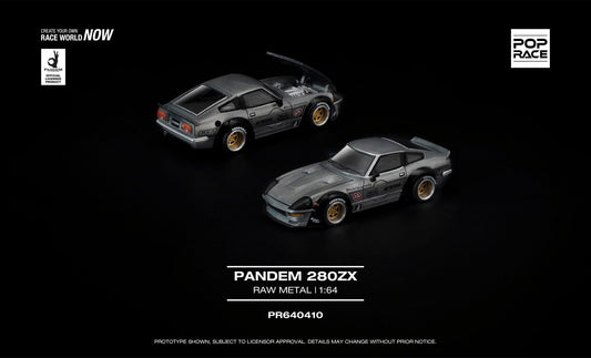 * PRE ORDER * POP RACE 1/64 PANDEM 280ZX RAW METAL PR640410
