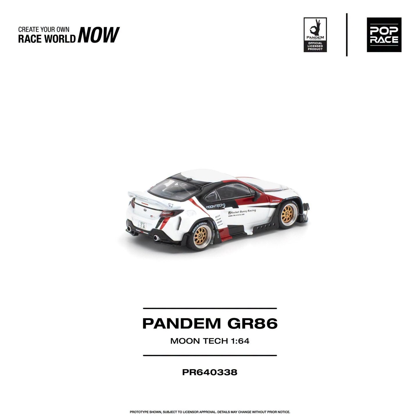 * PRE ORDER * POP RACE 1/64 PANDEM GR 86 MOONTECH PR640338