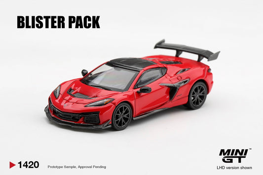 * PRE ORDER * MINI GT #1420 1/64 Chevrolet Corvette ZR1 Torch Red (LHD) * BLISTER PACK *
