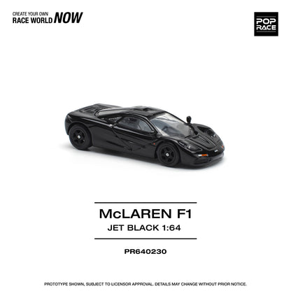 * PRE ORDER * POP RACE 1/64  McLAREN F1 - JET BLACK  PR640230