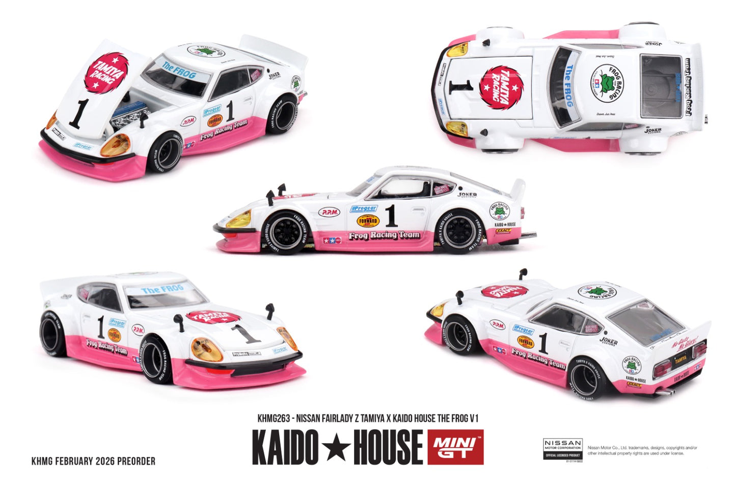 * PRE ORDER * [ Kaido House x MINI GT ] 1/64 Nissan Fairlady Z TAMIYA x KAIDO HOUSE "The FROG"  V1* KHMG263