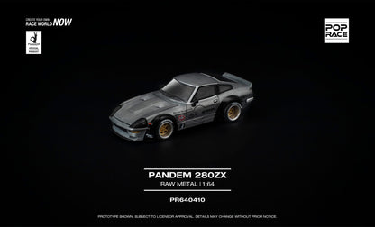 * PRE ORDER * POP RACE 1/64 PANDEM 280ZX RAW METAL PR640410