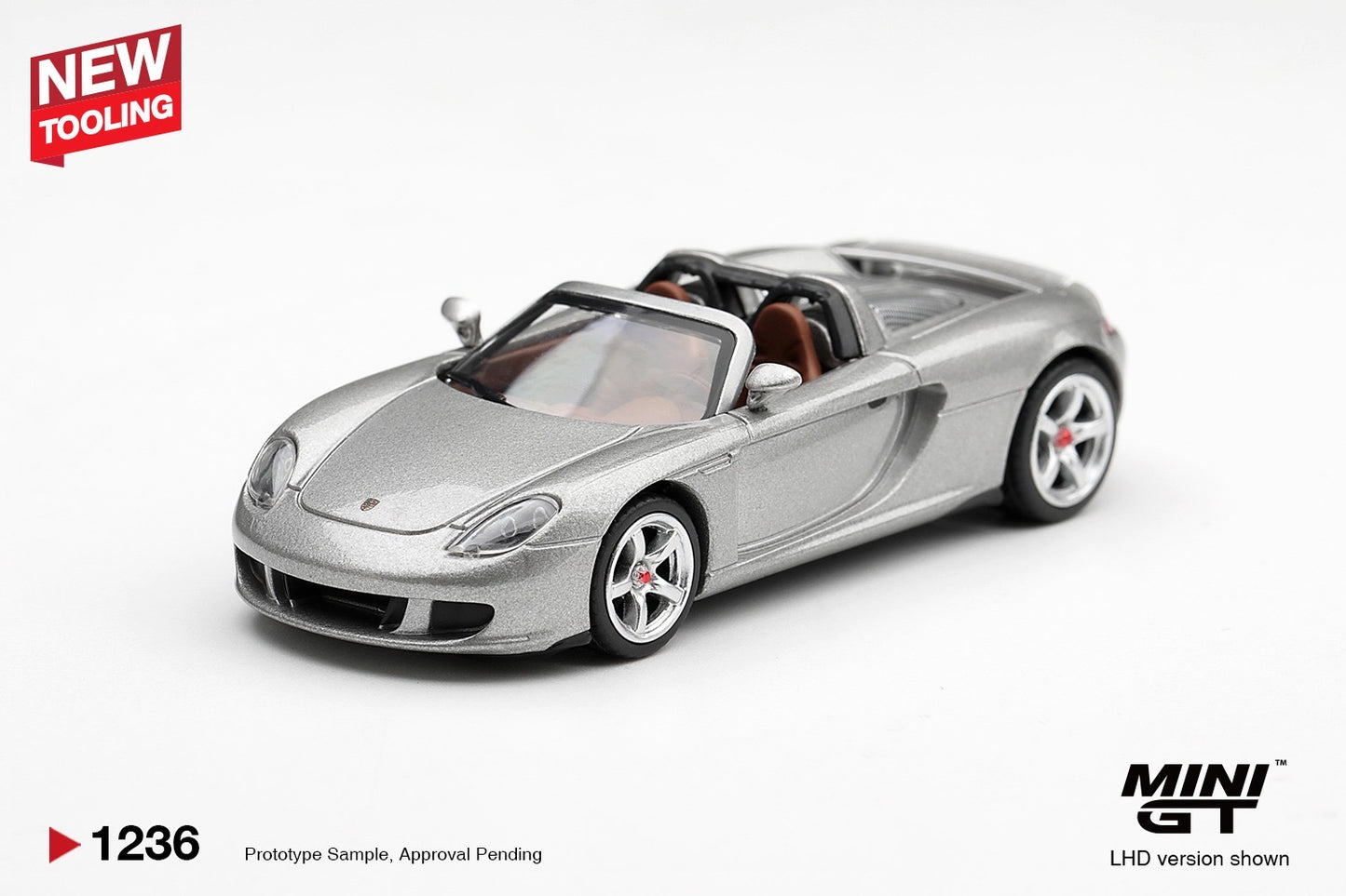 * PRE ORDER * MINI GT #1236 1/64 Porsche Carrera GT GT Silver (LHD)