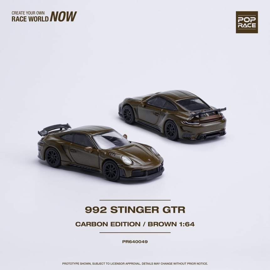 POPRACE  1/64 992 STINGER GTR CARBON EDITION BROWN
PR640049