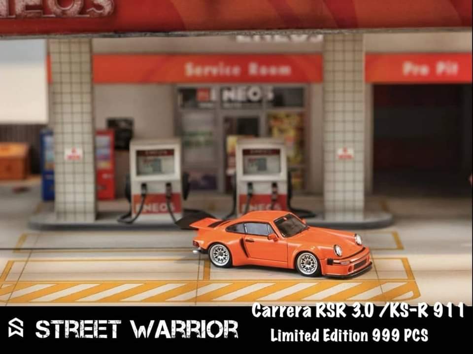 Street Weapon SW 1/64 Diecast Model
911 SC 3.0，KS-R Concept Modified. (Khyzyl / Flat56)
Orange Presentation