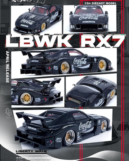 INNO 64 LBWK MAZDA RX-7 FD3S LB-SUPER SILHOUETTE BLACK